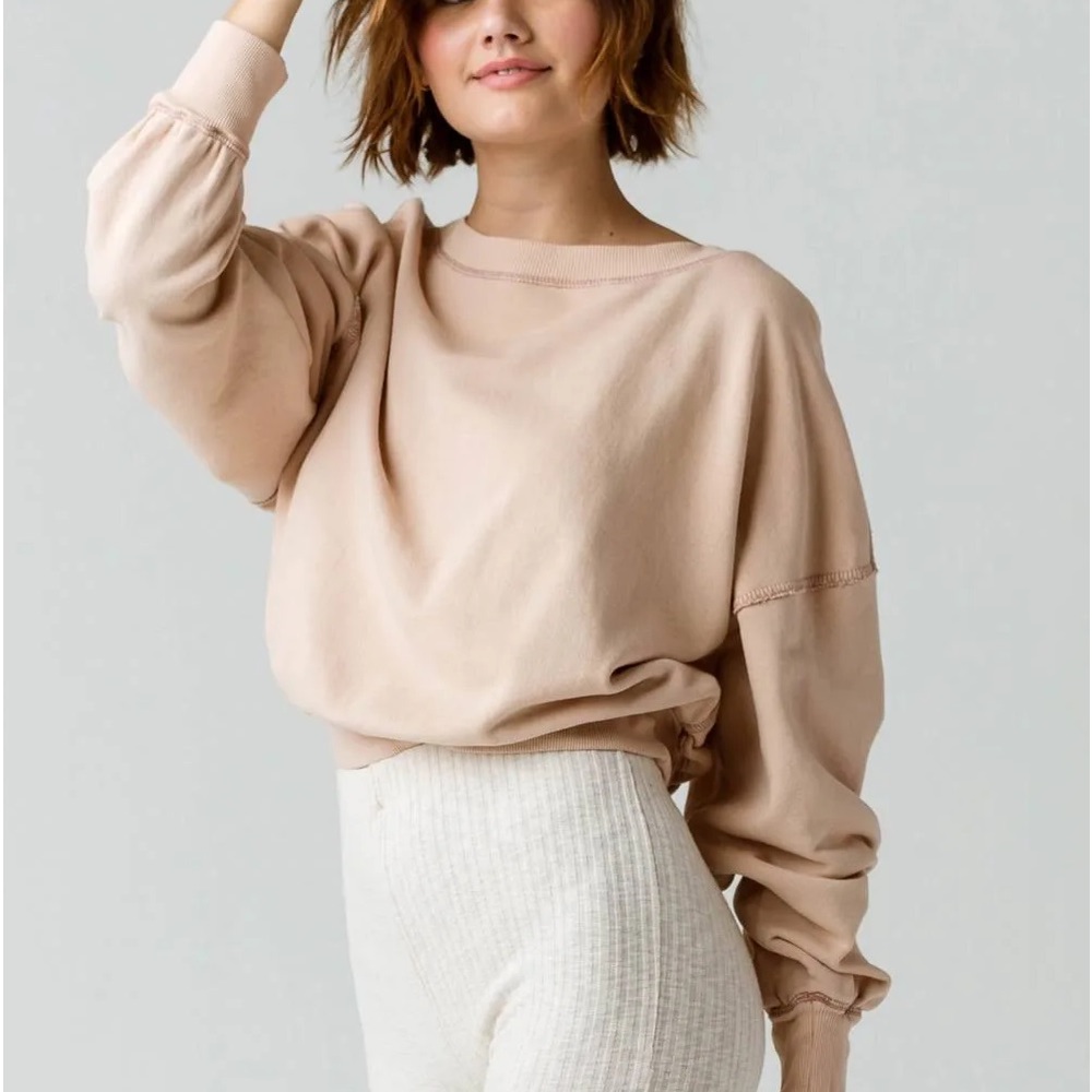 Free People Take Me Back Pullover Sweatshirt